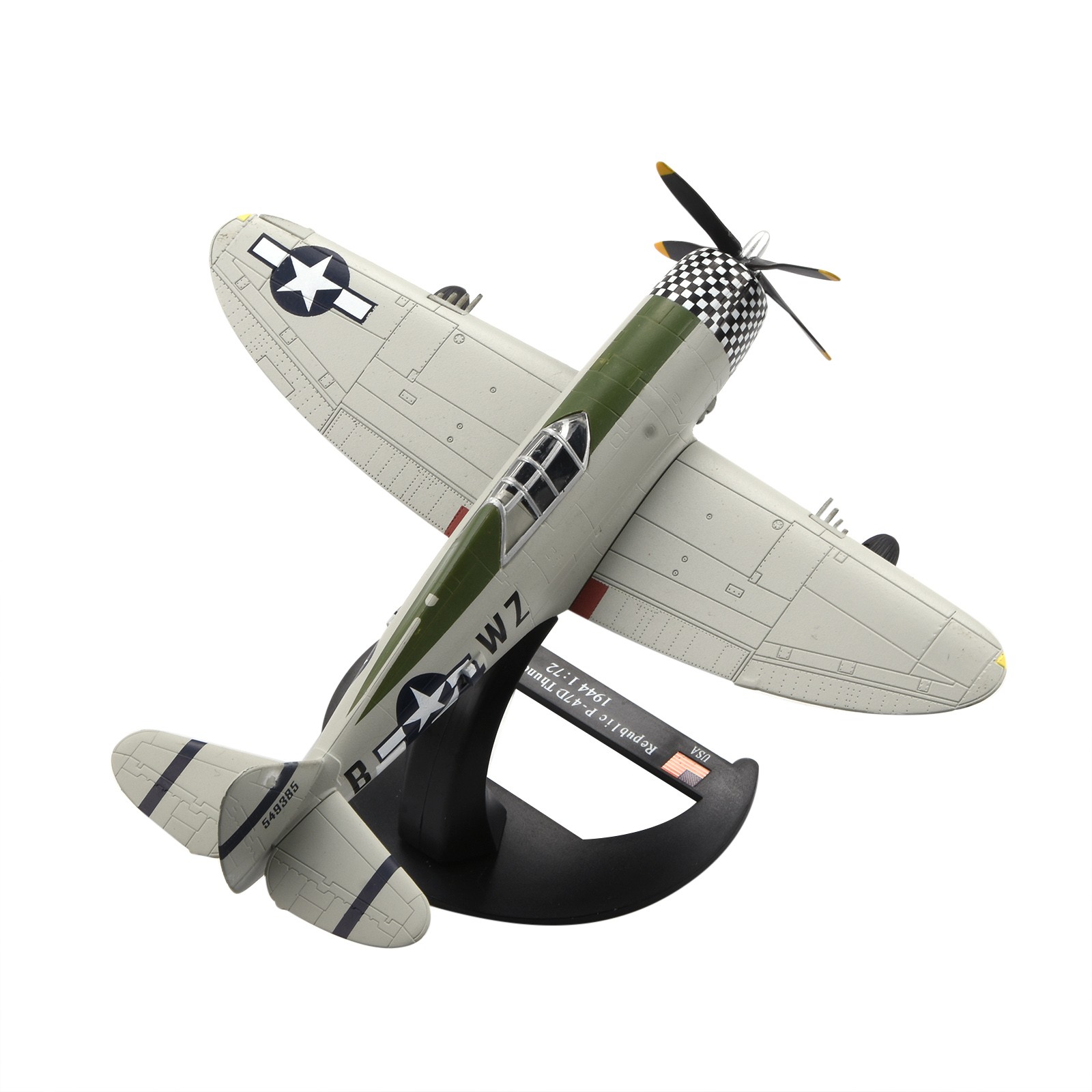 P-47D Thunderbolt Fighter Model 1:72 Diecast For Republic WWII USAAF Aircraft