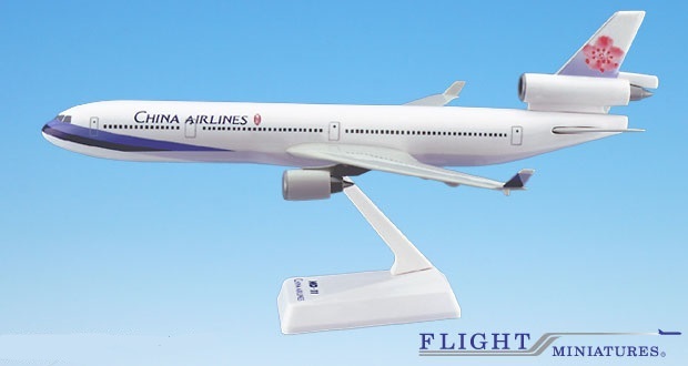 China Airlines MD-11 Airplane Miniature Model Plastic Snap-Fit 1:200