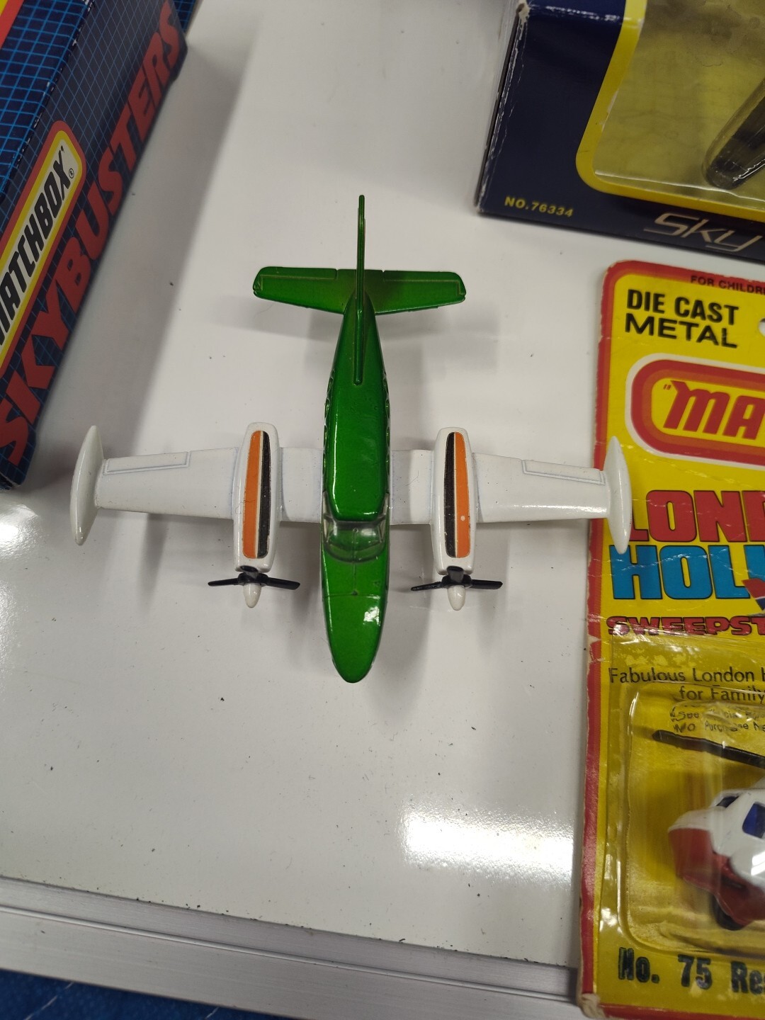 VINTAGE DIECAST (8) LOT ( PLANES & HELICOPTERS ) By CORGI, MATCHBOX, & SKY WINGS