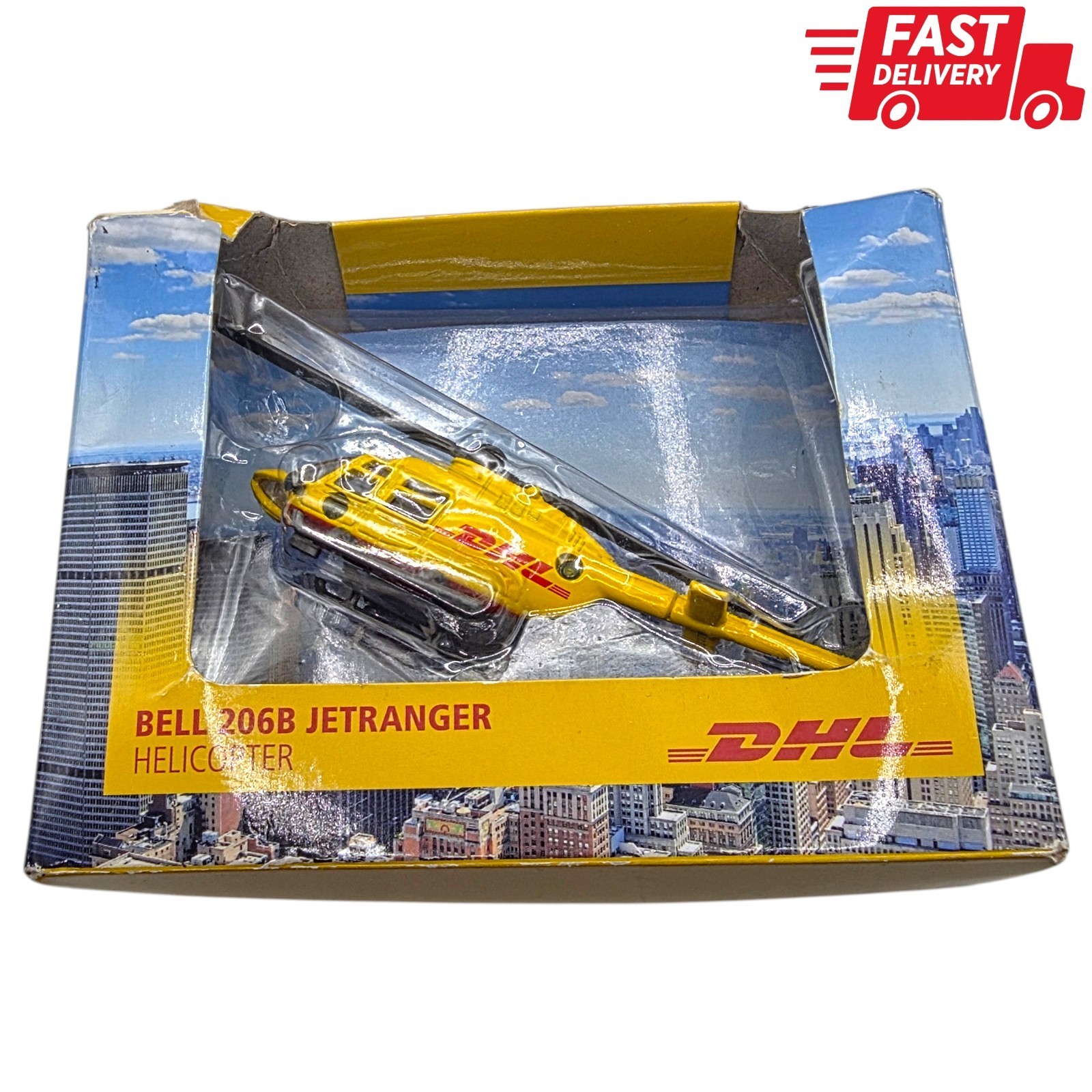 Daron: DHL Bell 206B Jetranger Helicopter Diecast Model: DHL2632