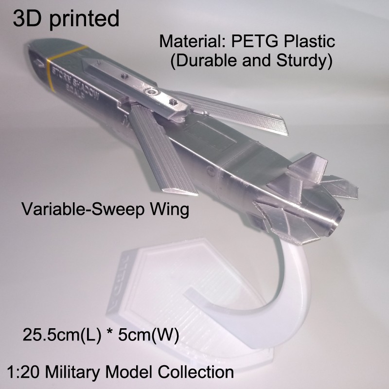 3D Printed 1:20 Military Model Collection STORM SHADOW (SCALP EG) Cruise Missile