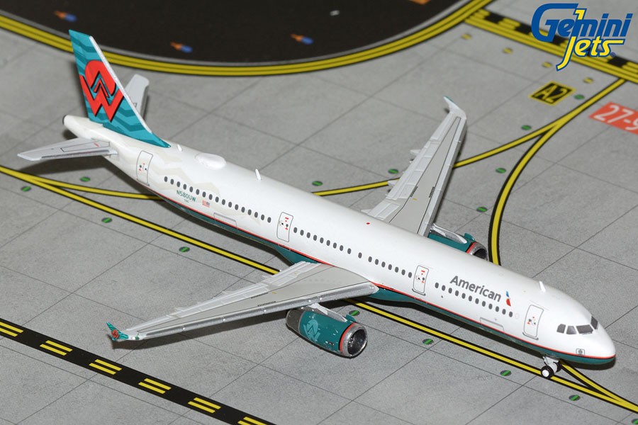 American Airlines A321-200 “America West” Heritage Livery N580UW GJAAL2262 1:400