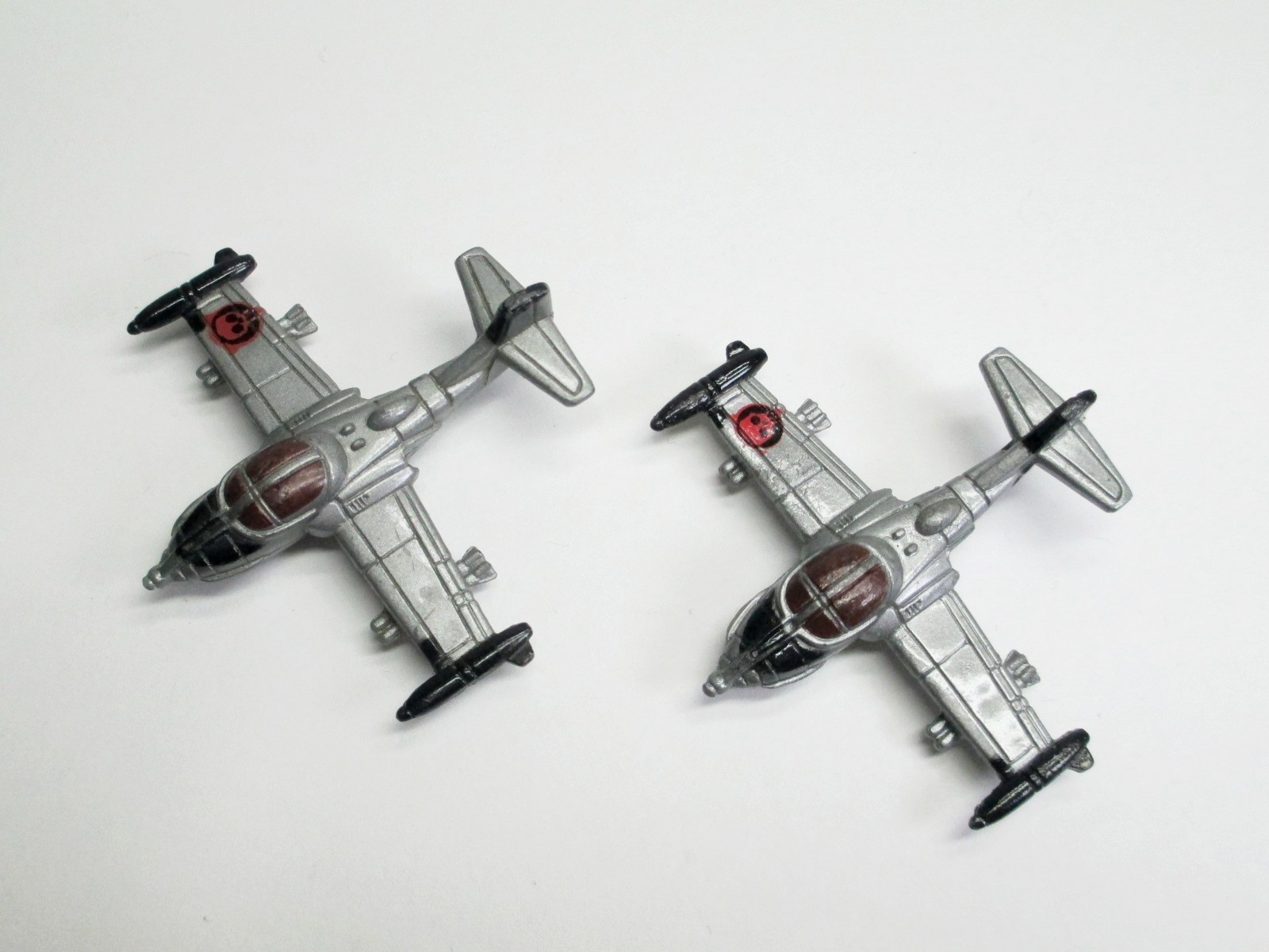 Micro Machines Military A-37B Dragonfly Attack Aircraft Jet Silver Planes Lot