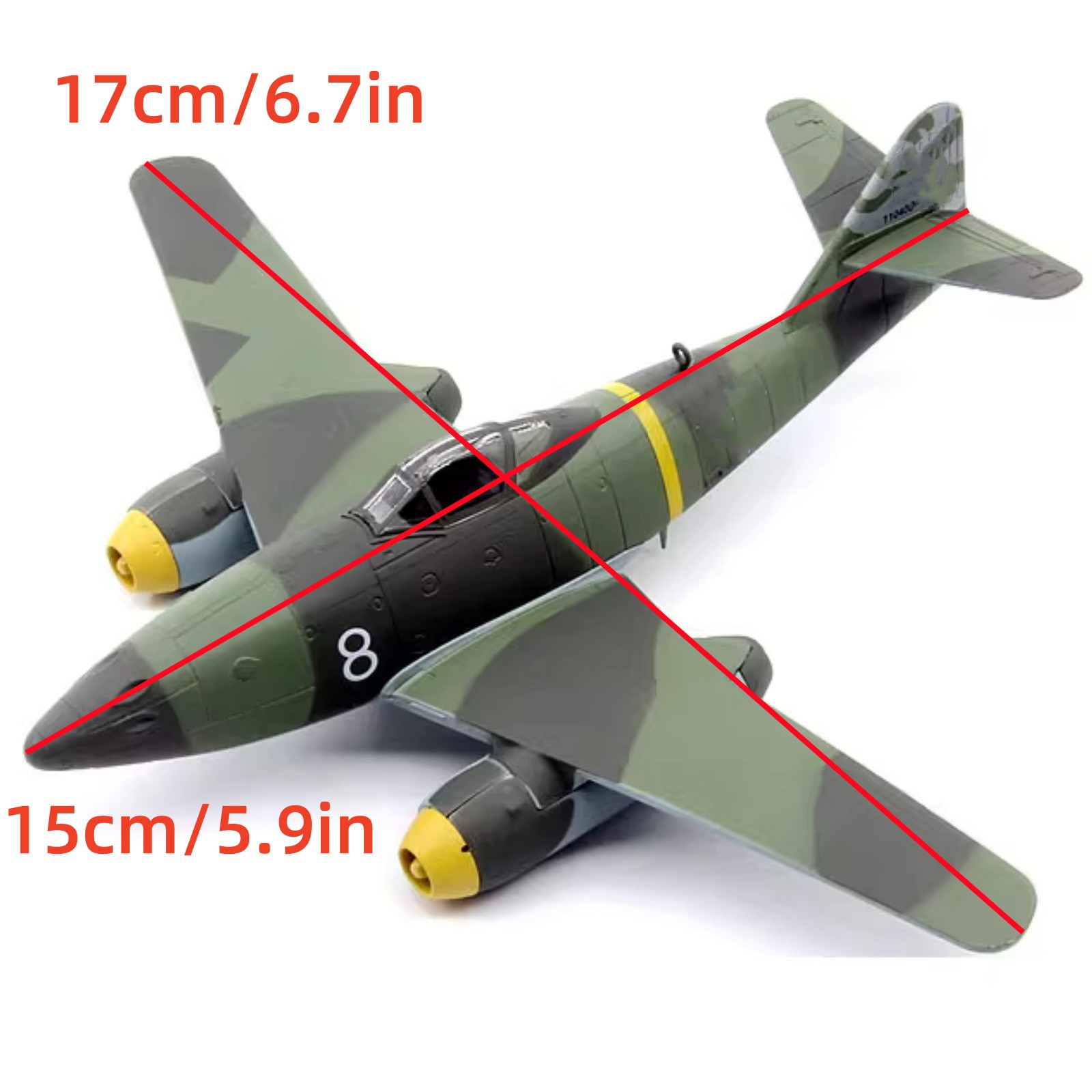 15cm Diecast 1/72 German Messerschmitt Me-262 Fighter Model Display