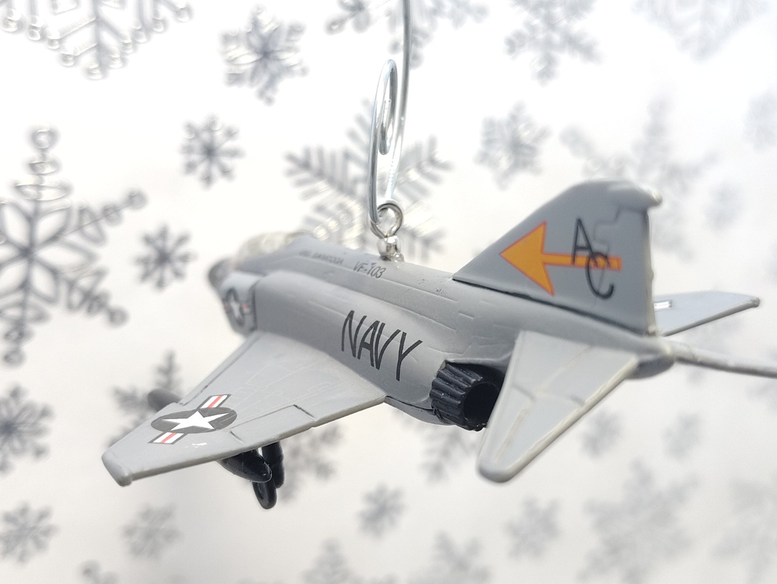 F-4 Phantom II Fighter Jet Airplane Christmas Ornament US NAVY Saratoga VF-103