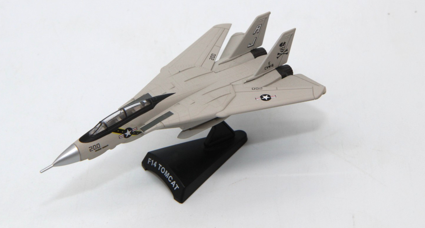 MP Postage Stamp Planes 1:160 Scale F-14 Tomcat No. 5383 Open W/ Stand