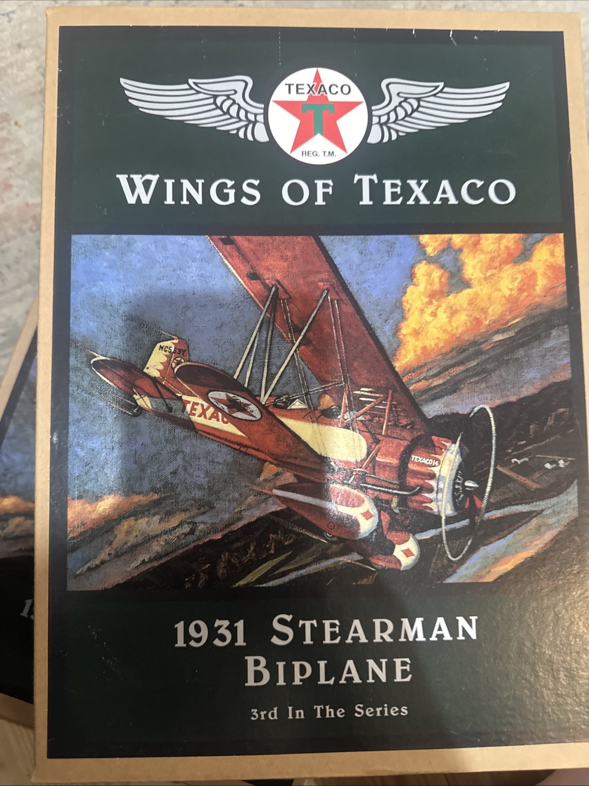 ERTL Wings of Texaco 1931 Stearman Biplane Coin Bank #3 NIB F121 Die Cast