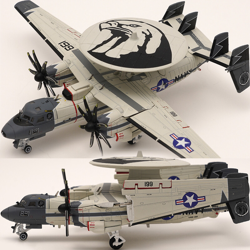 1/144 S14 E-2C AWACS E2 VAW-120 USS George Bush Aircraft Carrier Alloy Model Toy