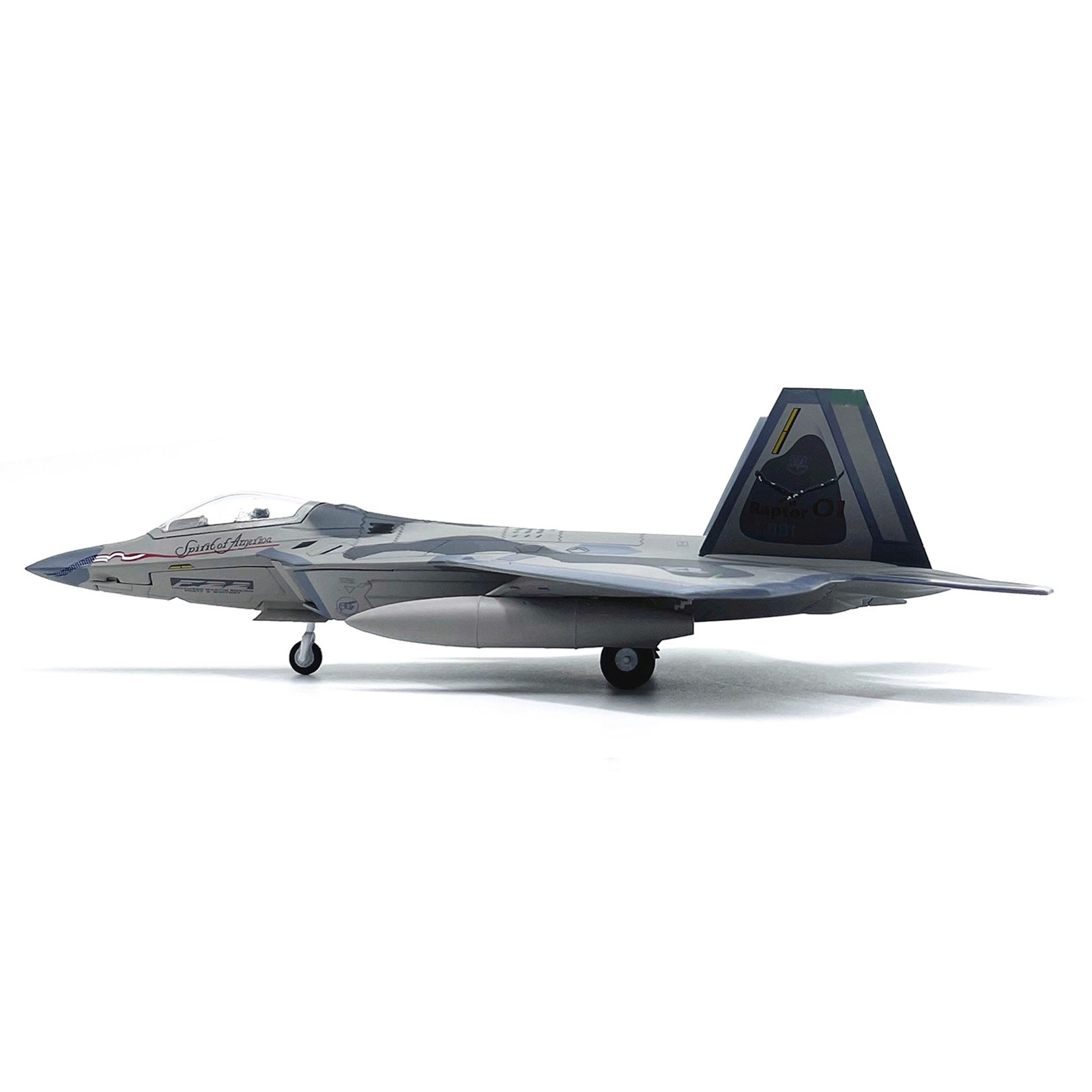 F-22 Raptor Aircraft Model 1:100 Scale Alloy For Military Display Stand 19cm