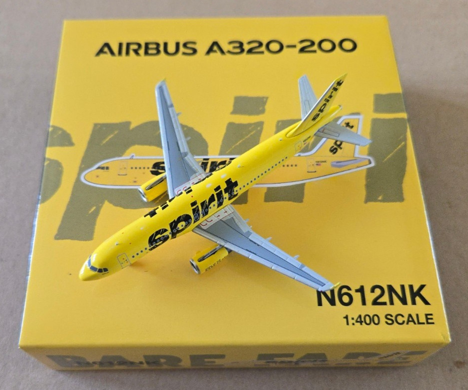 1:400 Panda Model Airbus A320-200 Spirit Airlines N612NK