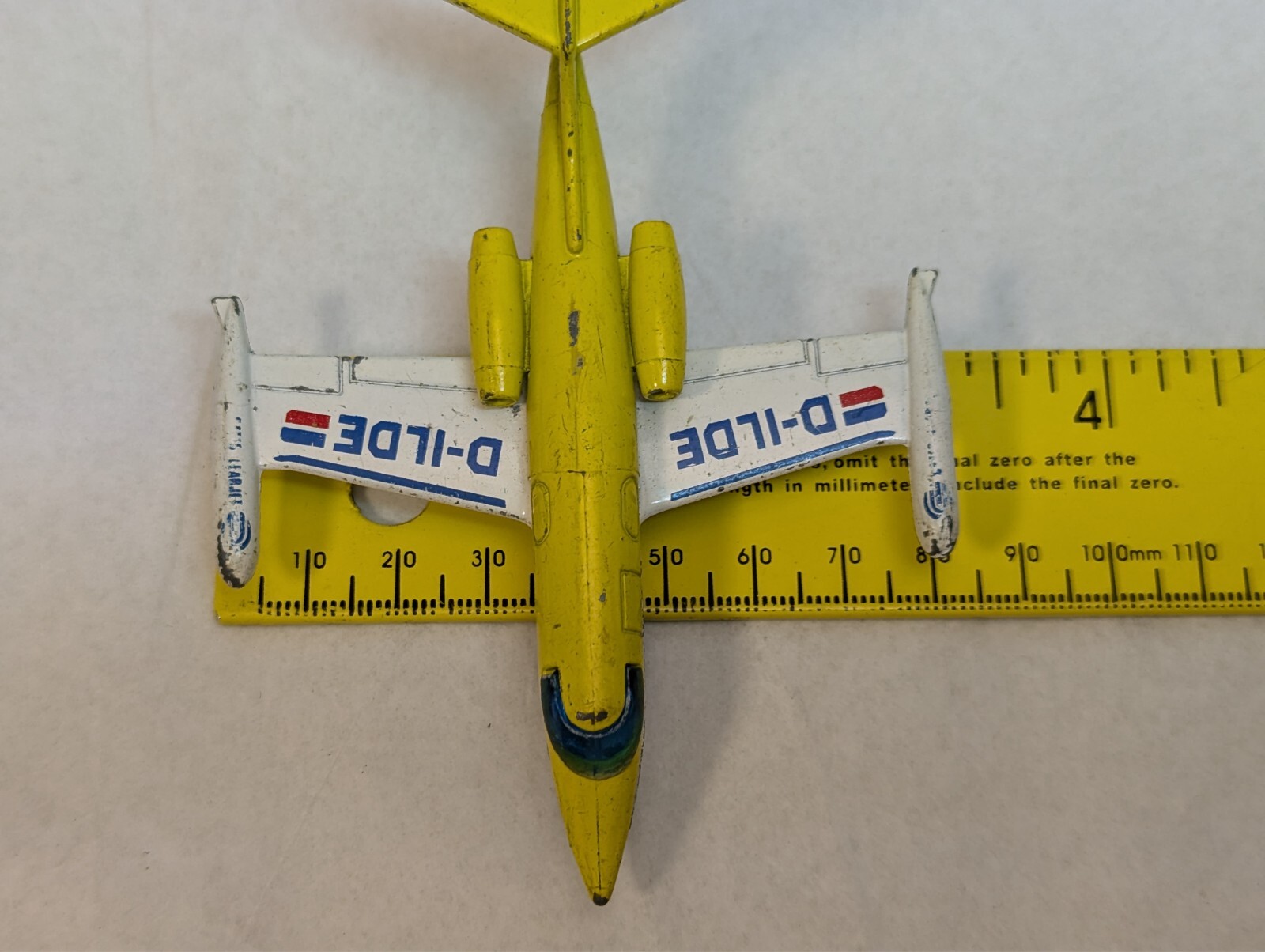 Vintage 1973 Lesney Matchbox LearJet D-ILDE Jet Diecast Toy Plane Made England