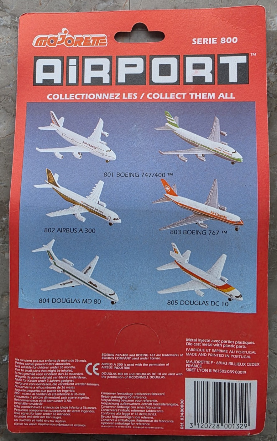 Vintage New Majorette Airport Diecast Airbus A 300 Singapore Airlines Series 800