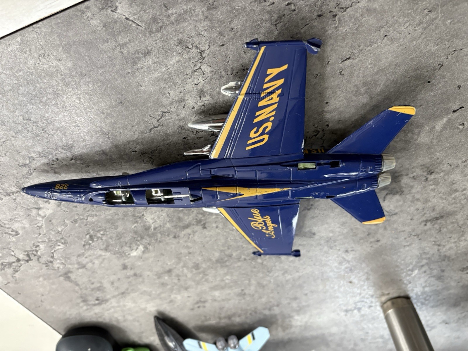 3 Fighter Jet Toys , F14 & F22 &Blue Angel Diecast Planes with Lights & Sounds