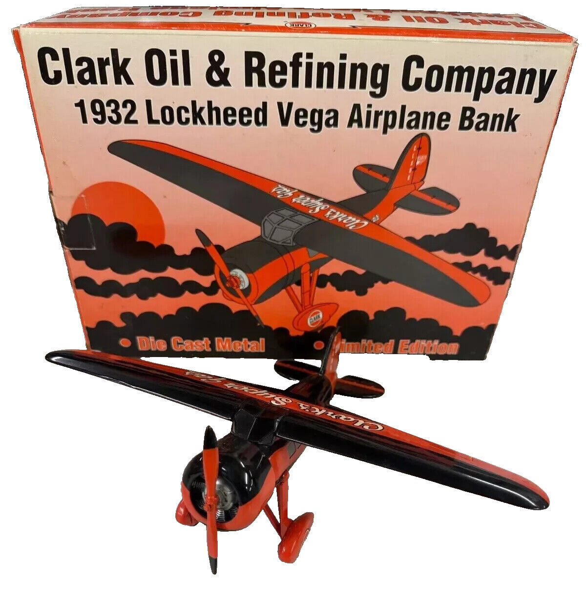 Clark Oil and Refining Company 1932 Lockheed Vega Airplane LIMITED ED.~NEW