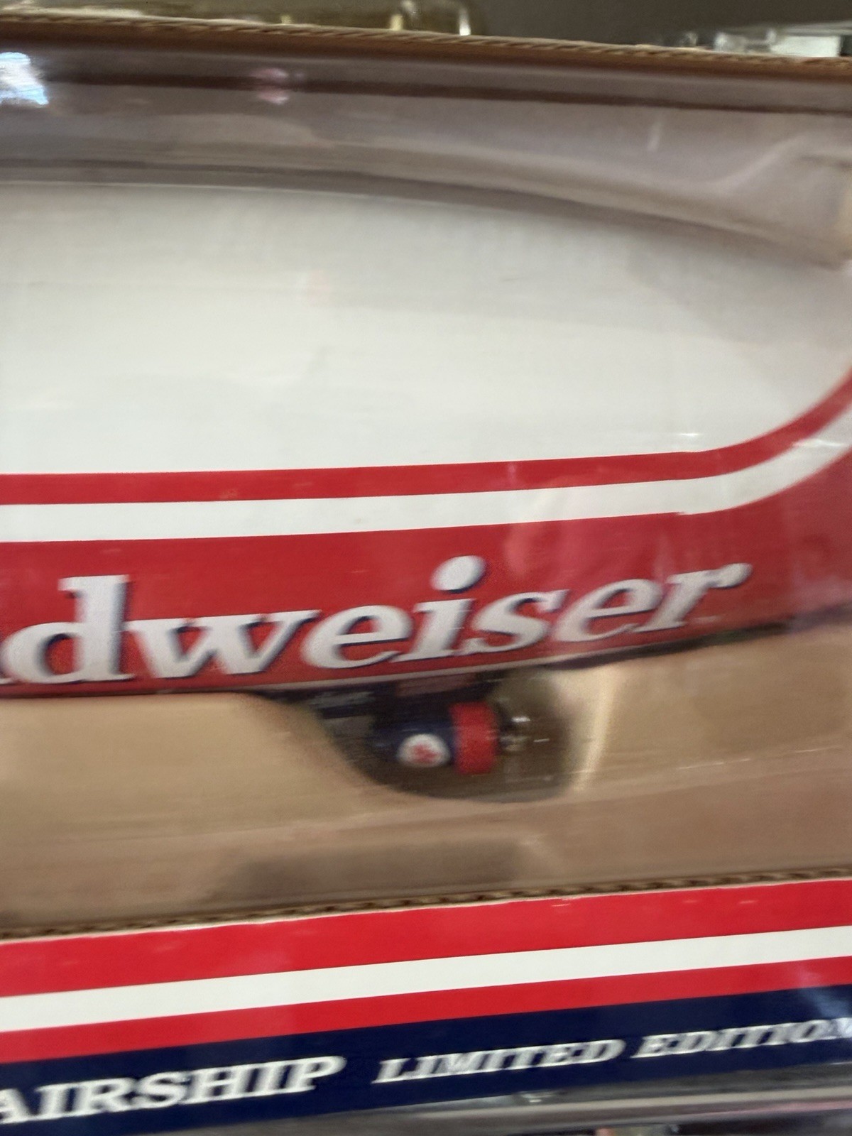 Die Cast Liberty Classics BUDWEISER BUD ONE AIR SHIP Blimp Red & White Bank NEW