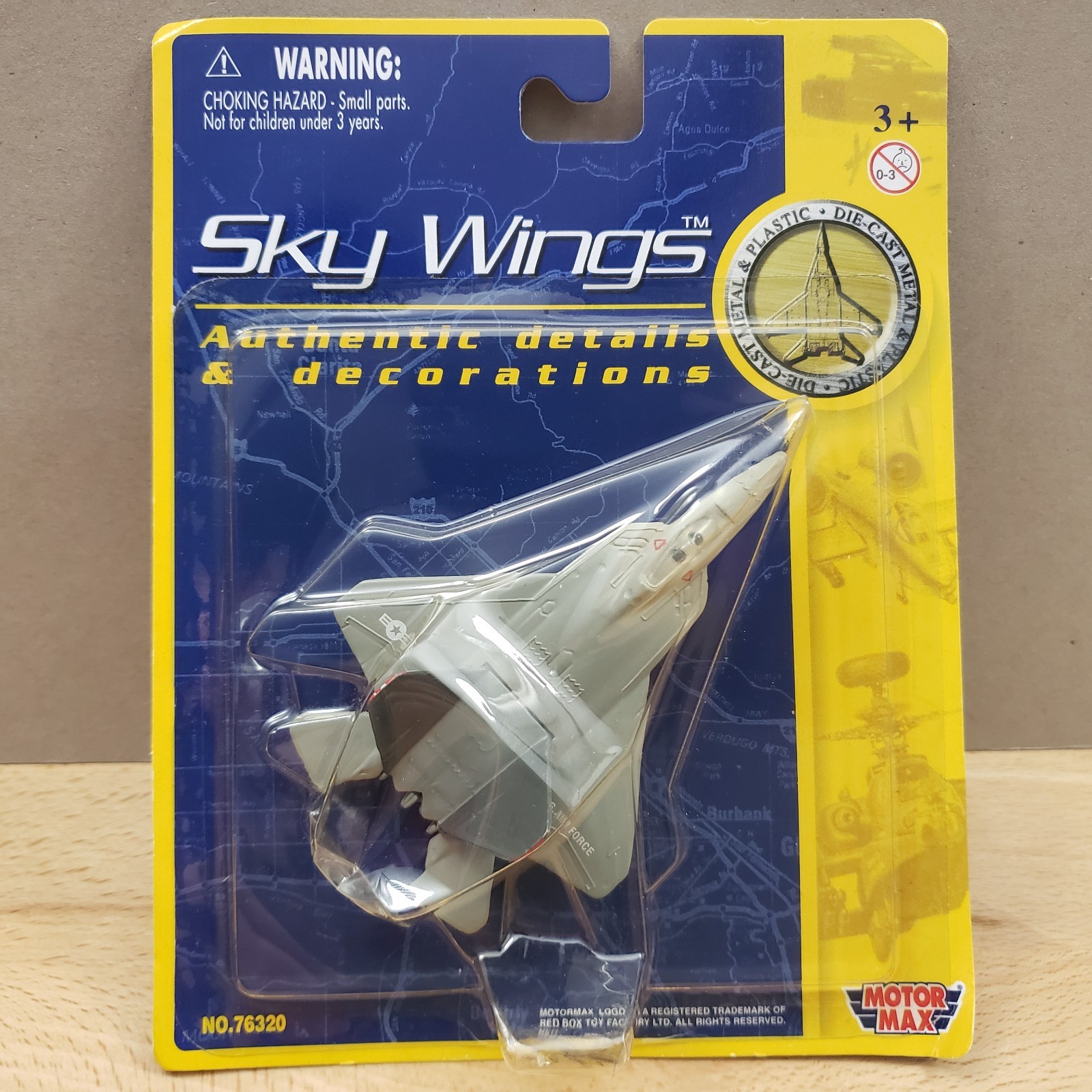Sky Wings Lockheed YF-22 N22YF Lightning II U.S. Air Force Aircraft Diecast