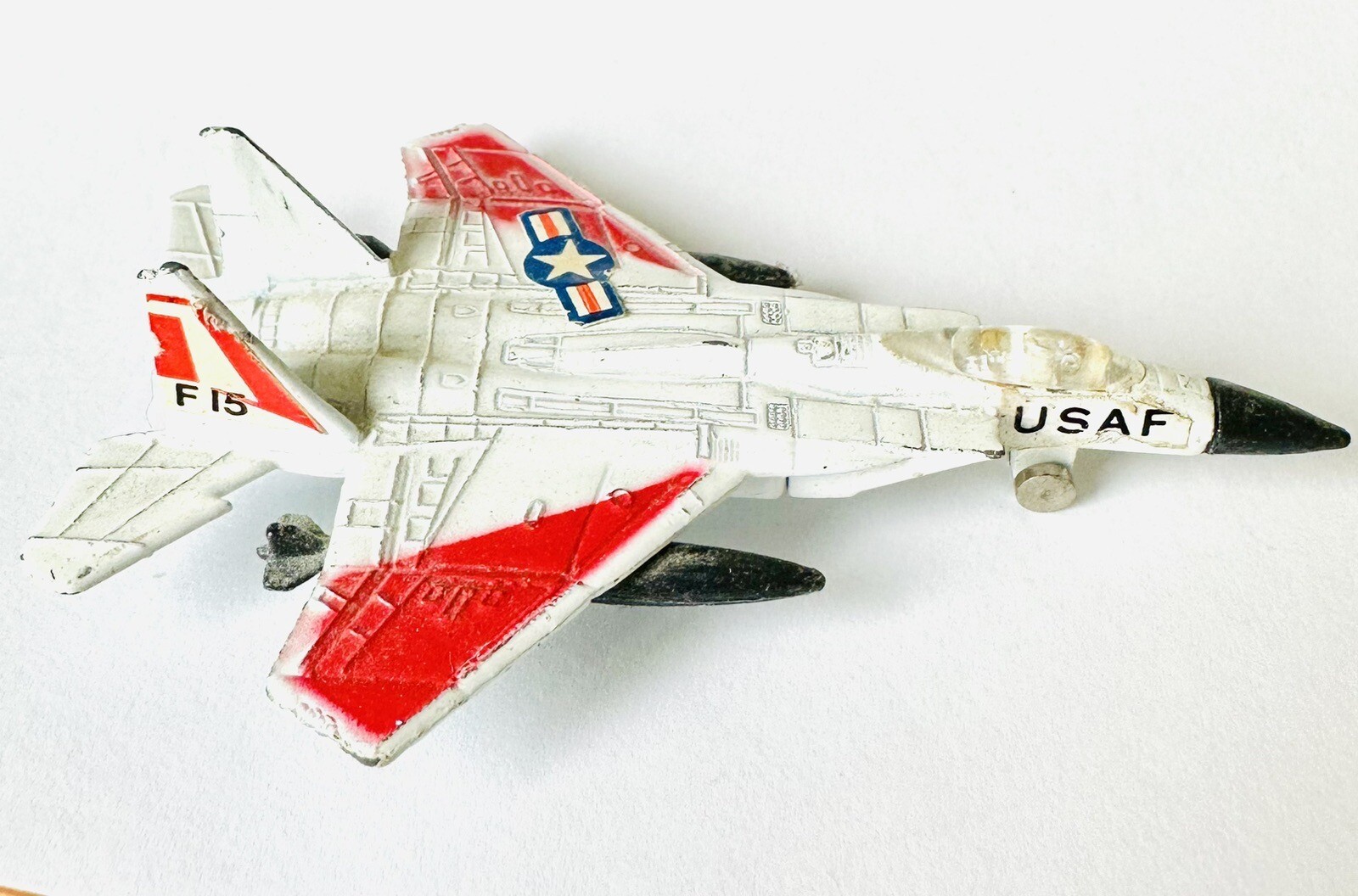 Vintage 81 Zylmex Zee Toys Dyna-Flites USAF F-15 Eagle A145 Diecast Fighter Jet
