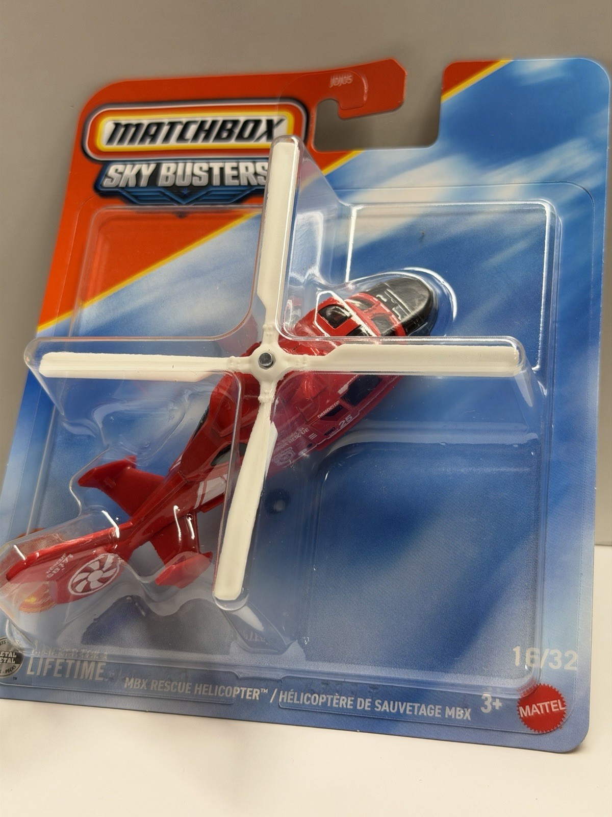 2026 Matchbox Sky Busters #16 MBX Rescue Helicopter RED