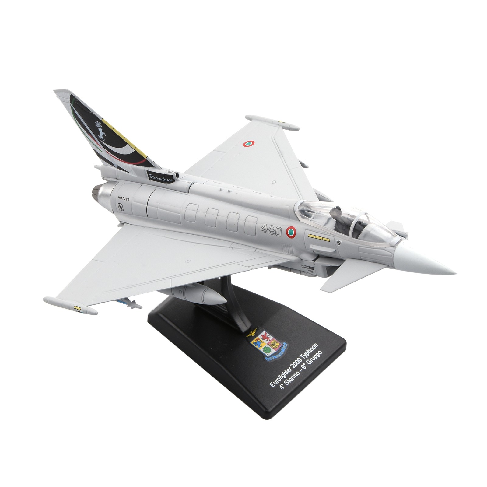 1:100 Eurofighter Typhoon EF-2000 Model 16cm w Display Stand Military Aircraft