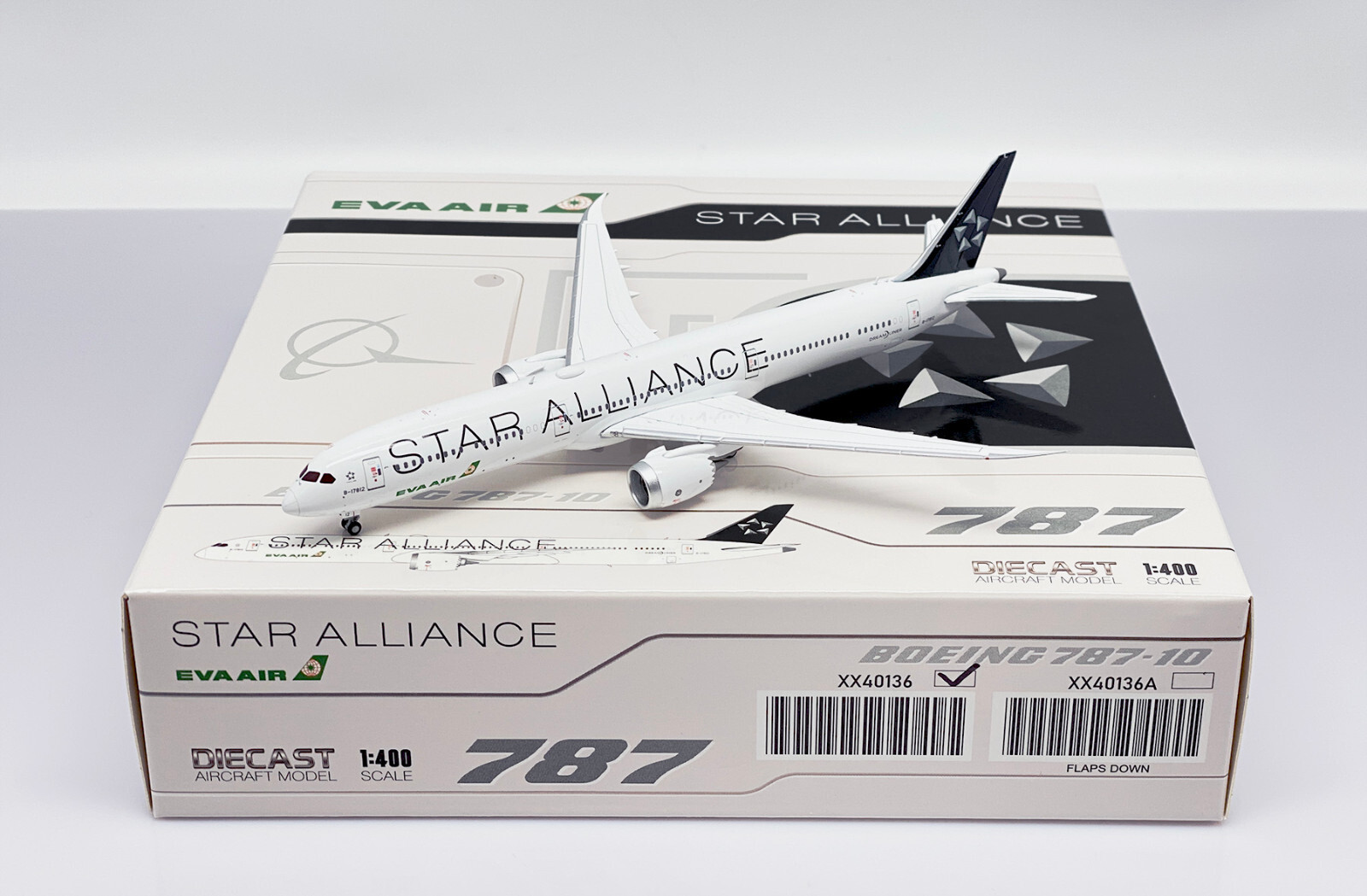 Jcwings Eva Air B787-10 Dreamliner “Star Alliance” B-17812 1/400 XX40136