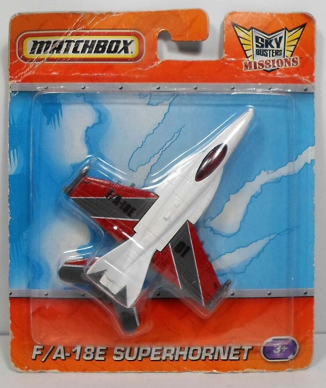 MATCHBOX 2010 SKY BUSTERS MISSIONS F/A-18E SUPER HORNET 5″ DIE CAST MOSC V0238