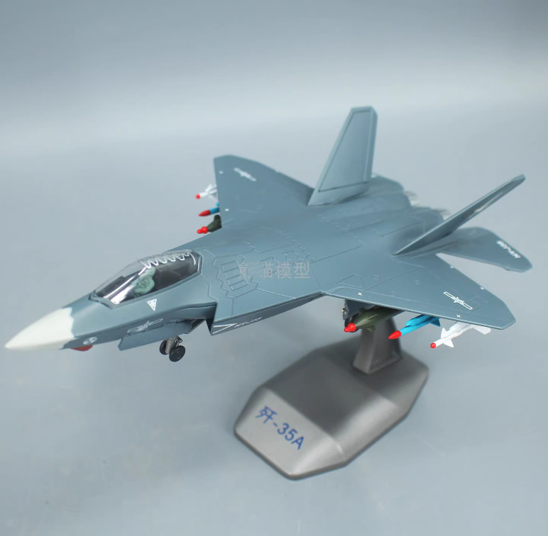 1:72 24CM THE J-35A STEATH CARRIER BASED Fighter Jet Diecast Aircraft Model