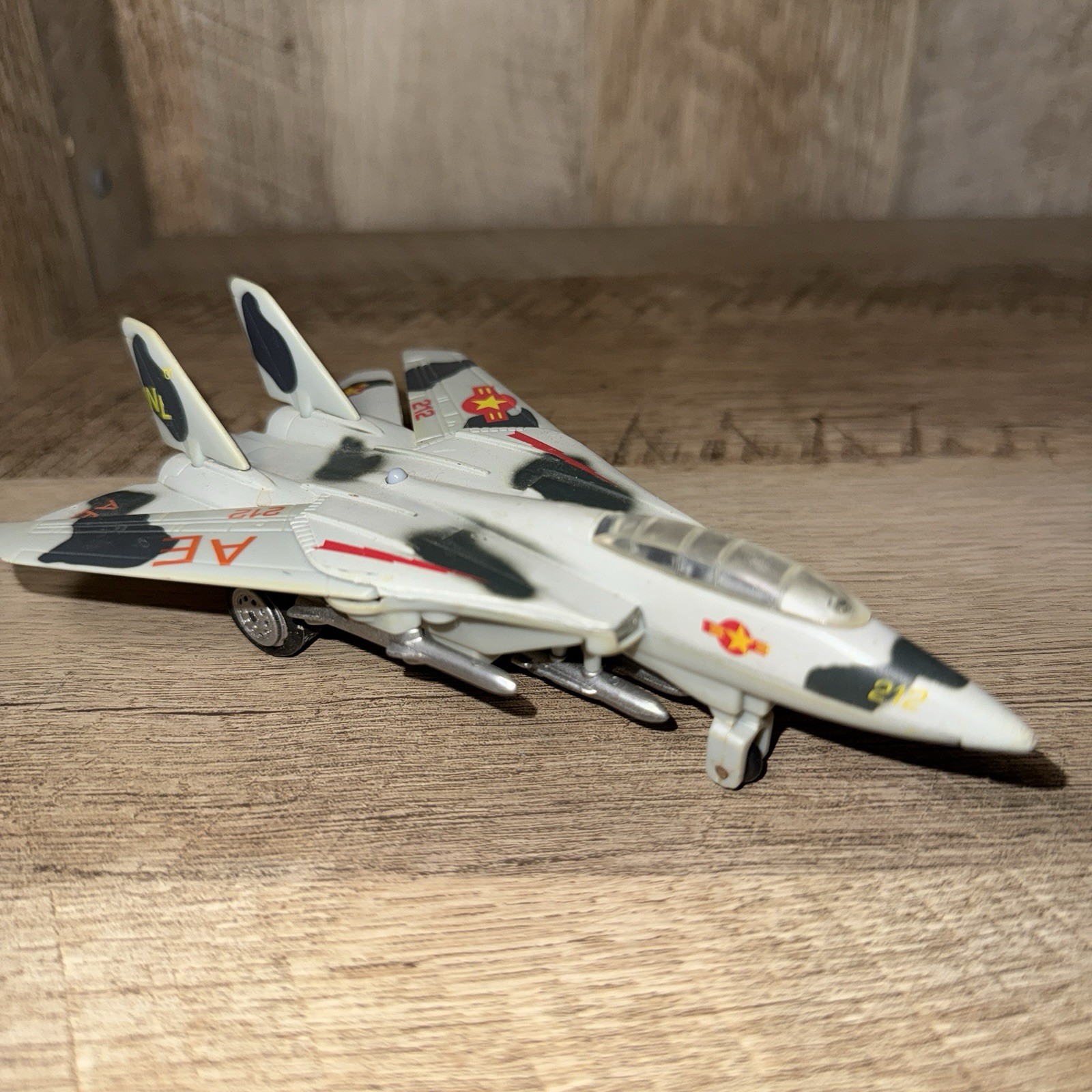 ⭐️ Die Cast US Air Force Fighter Jet AE 212 Pull Back Action 7”