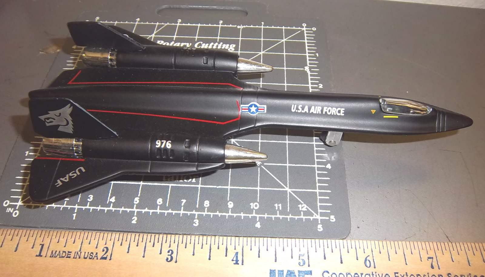 USA Blackbird Die Cast Metal Black Pull back Action 8 inches long NEW
