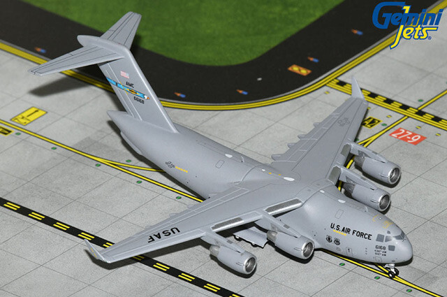 GMUSA143 GeminiJets C-17A Globemaster III 1/400 Model #06-6168 USAF 436th AW