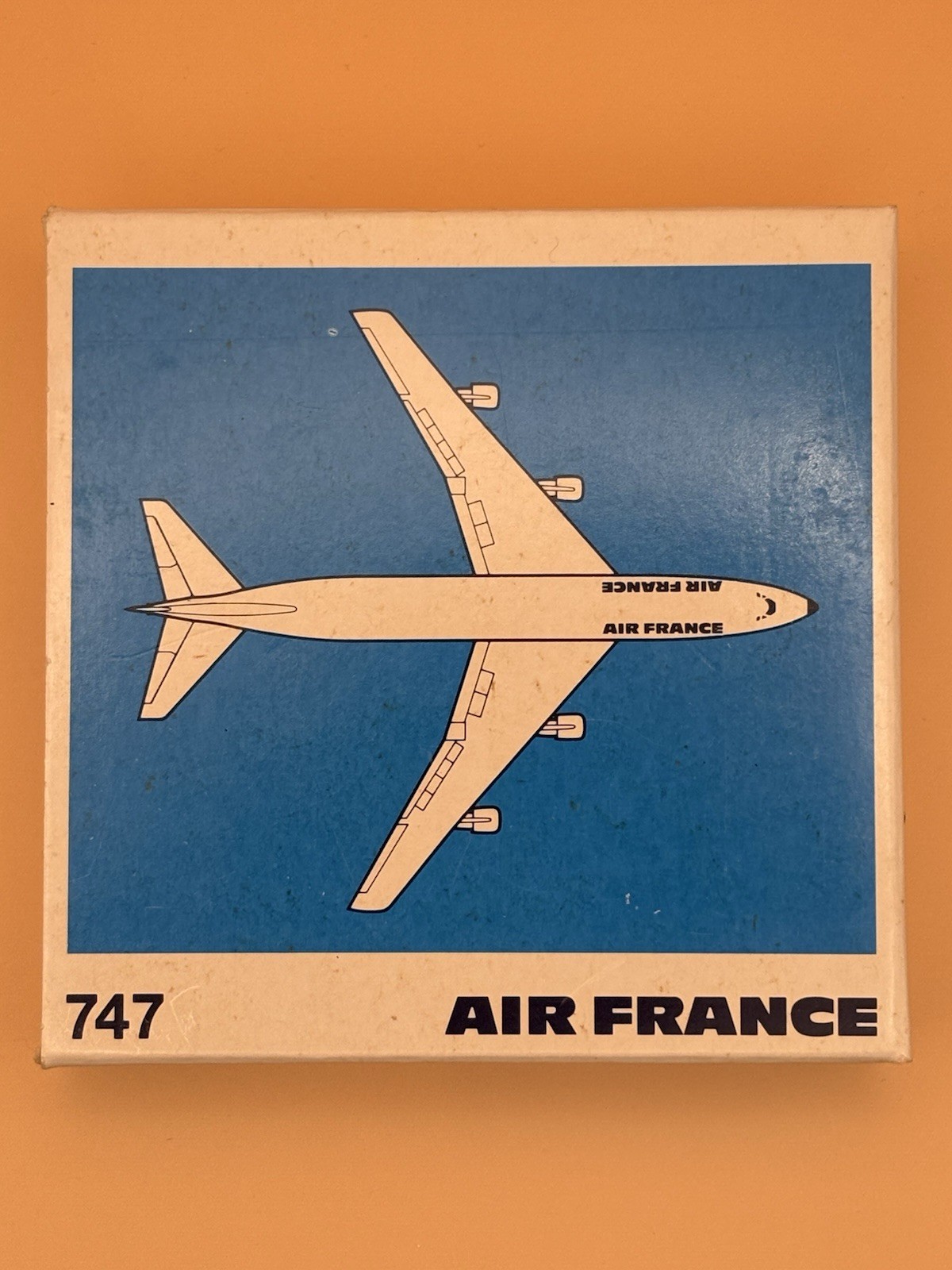 Schabak Boeing 747 Air France Commercial Airliner Model White Blue Red Diecast