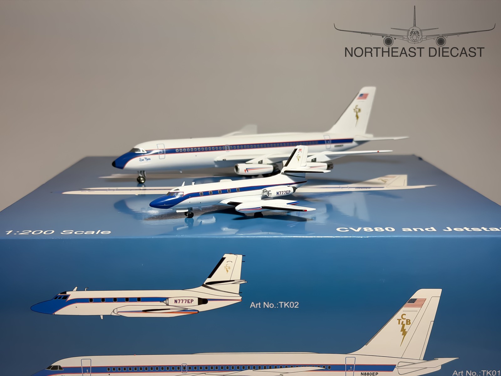 Elvis Presley Private Convair CV-880 Lockheed L-1329 Jet Star 1:200 Inflight200