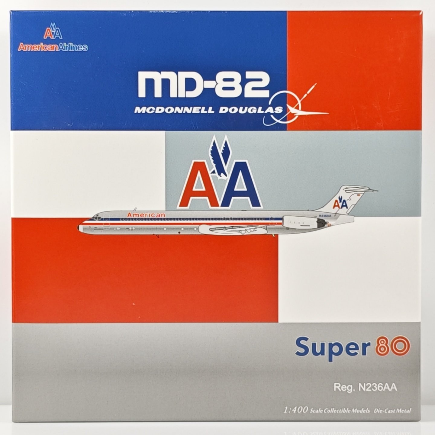 1:400 NG Models American Airlines MD-82 N236AA ​Airplane Diecast Aircraft Model