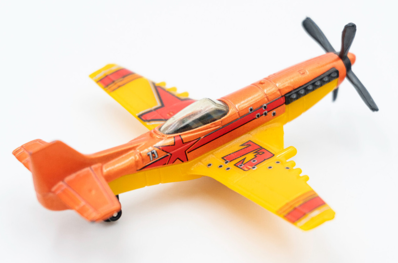 2007 Mattel Matchbox Stunt Plane Orange Yellow 73 TB2 Diecast Airplane Thailand