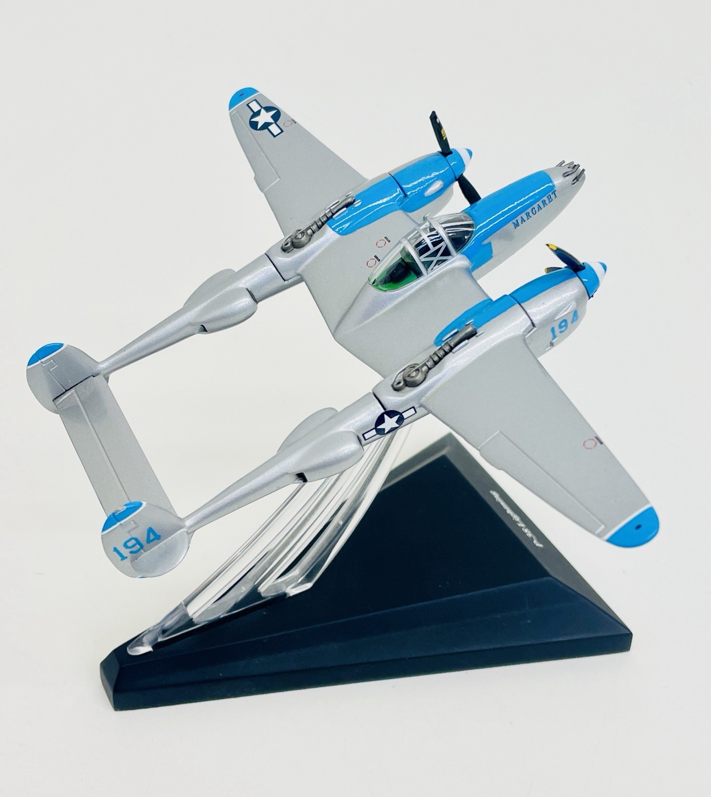 Franklin Mint Armour 1:100 P-38 Lightning Diecast Plane M11E280 Damaged