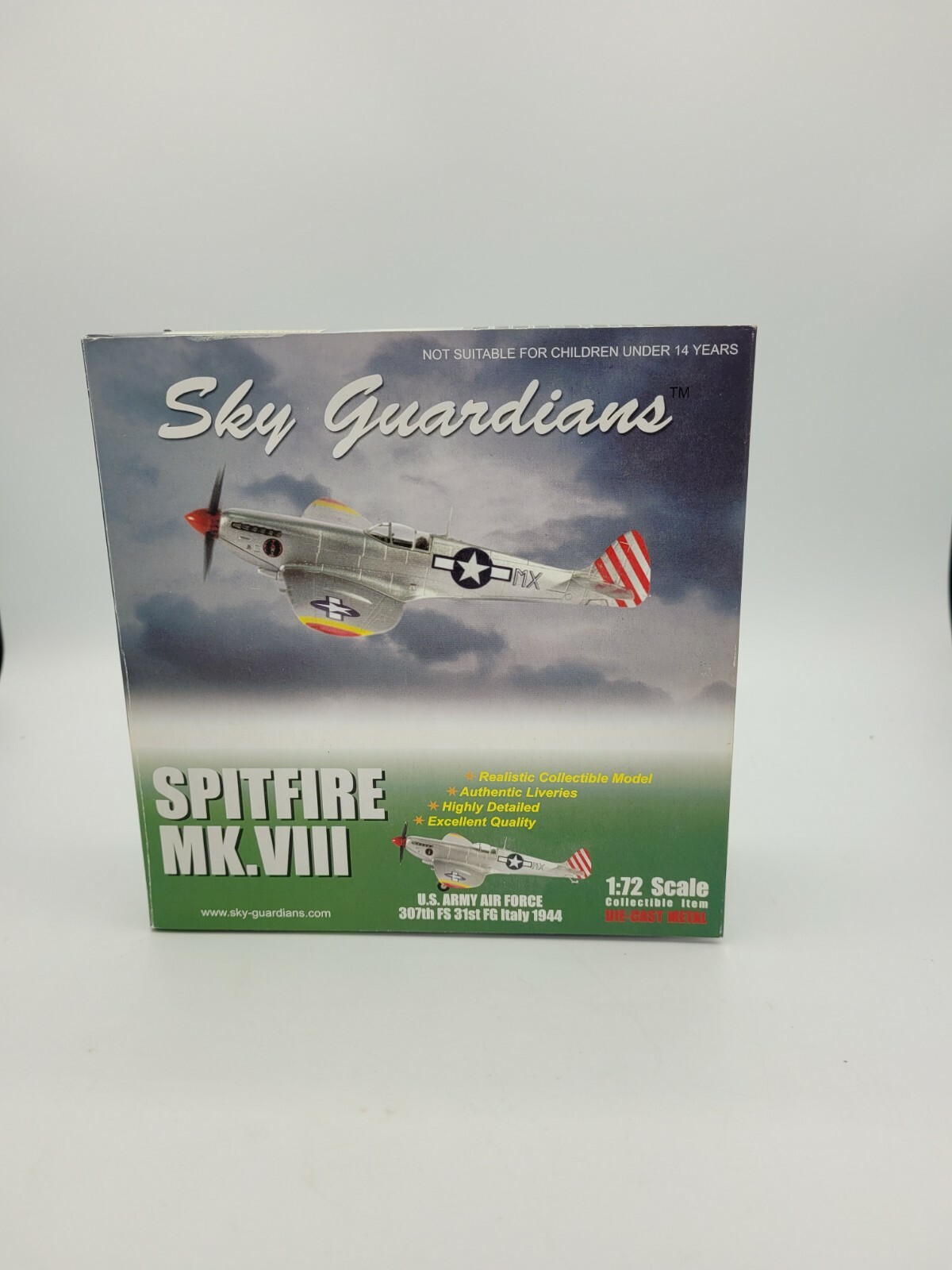 Sky Guardians Spitfire MK.VIII US Army AF 307th FS 31st Italy 1944 1:72 – NIB
