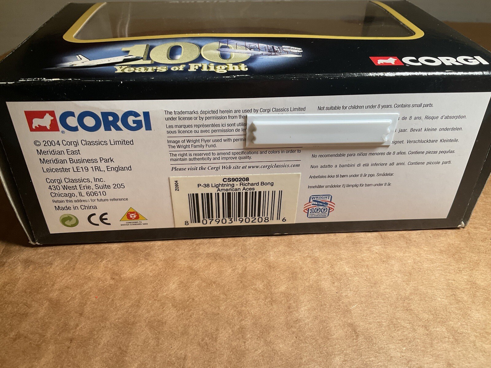 Corgi P-38 Lighting CS90208, 100 Years Of Flight, American Aces-Richard Bong NIB