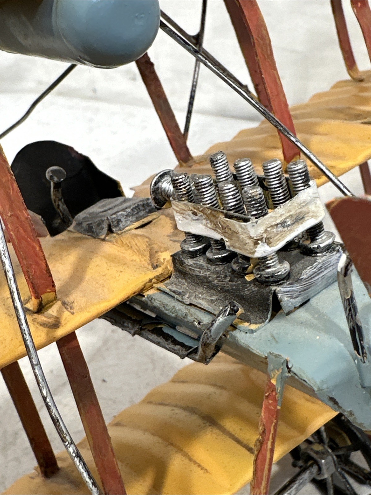 Metal Avro Triplane 12” by 11.25” Model Airplane