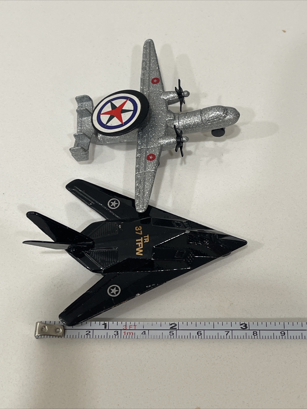 Air Force Jets Diecast Metal Plastic Airplanes Nighthawk & Radar 3” Lot Of 2