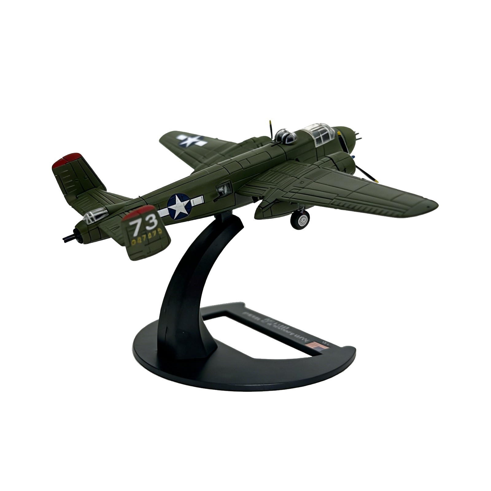 B-25 Mitchell Medium Bomber 1:144 Scale Diecast Replica With Display Stand