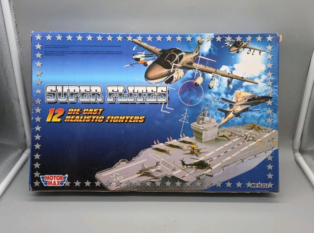 MOTOR MAX SUPER FLITES 12 Die Cast Realistic Fighters Military History