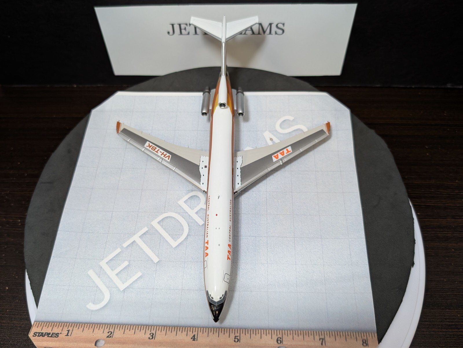 1/200 TAA TRANS CENTRAL AUSTRALIAN BOEING 727-200 1970’S COLORS VH-TBK JC WINGS