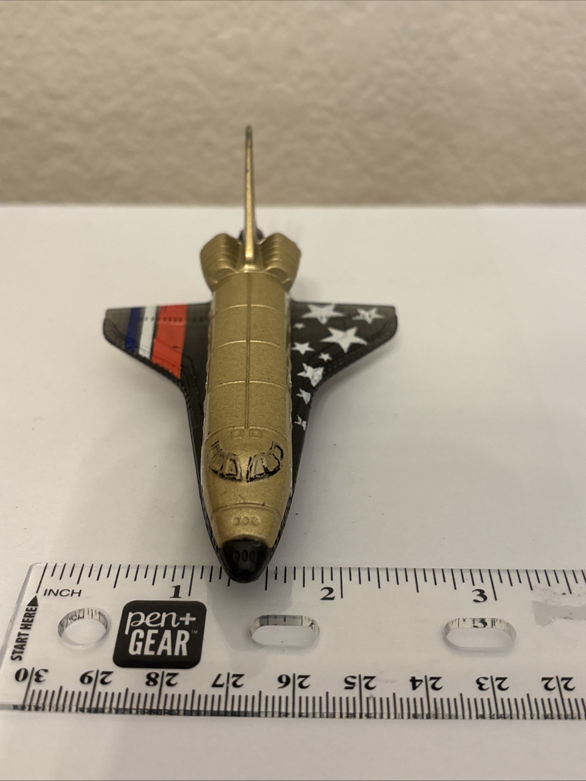 Gold Red White Blue flag Space Shuttle 2009 Mattel Matchbox
