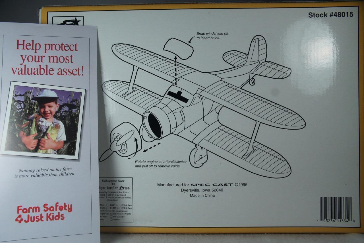 “Beechcraft D17 Staggerwing” LE Die-Cast Metal 4th Series Farm Safey 4 Kids Box