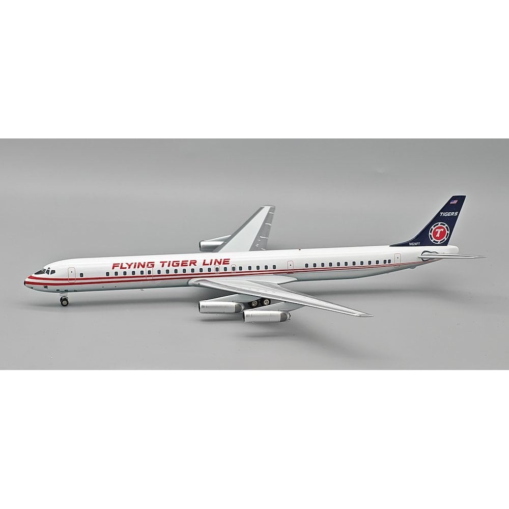 InFlight 200 1:200 Douglas DC8-63CF Flying Tigers N624FT (Polished) Model Plane