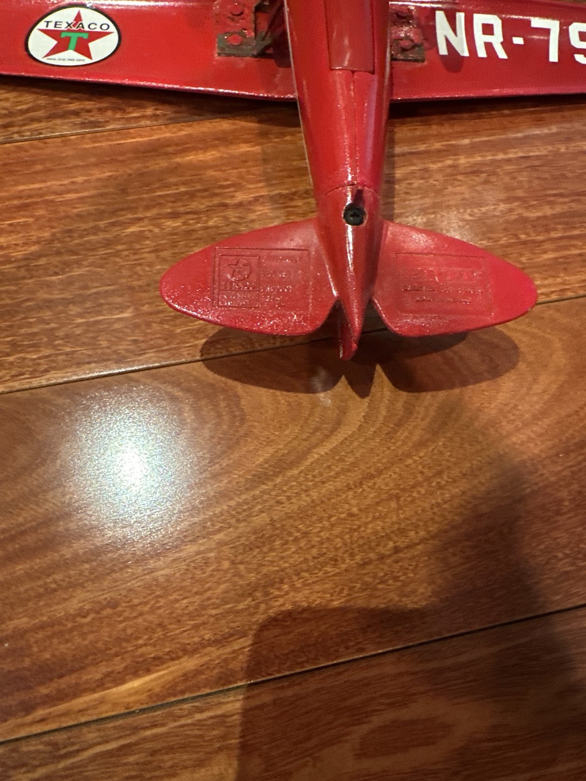 Texaco Texaco 5 NR7955 Die-cast Airplane Model Vintage Gas & Oil Red White