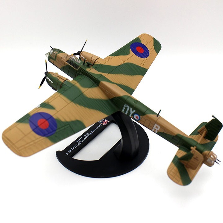 1:144 Scale Alloy Diecast Military Model Armstrong Whitworth Whitley MK V Bomber