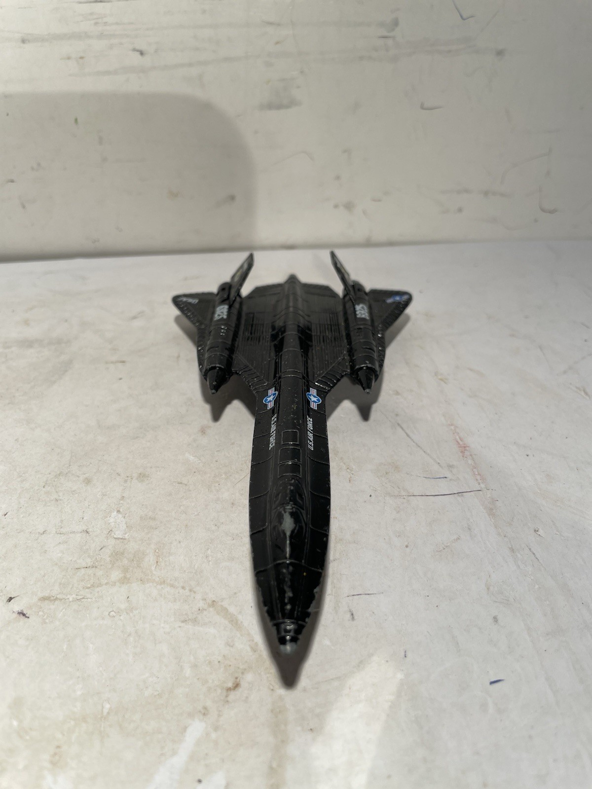 Motor Max Diecast Plane Sky Wings SR 71 USAF # 6925 Blackbird 6”black 6” L J1