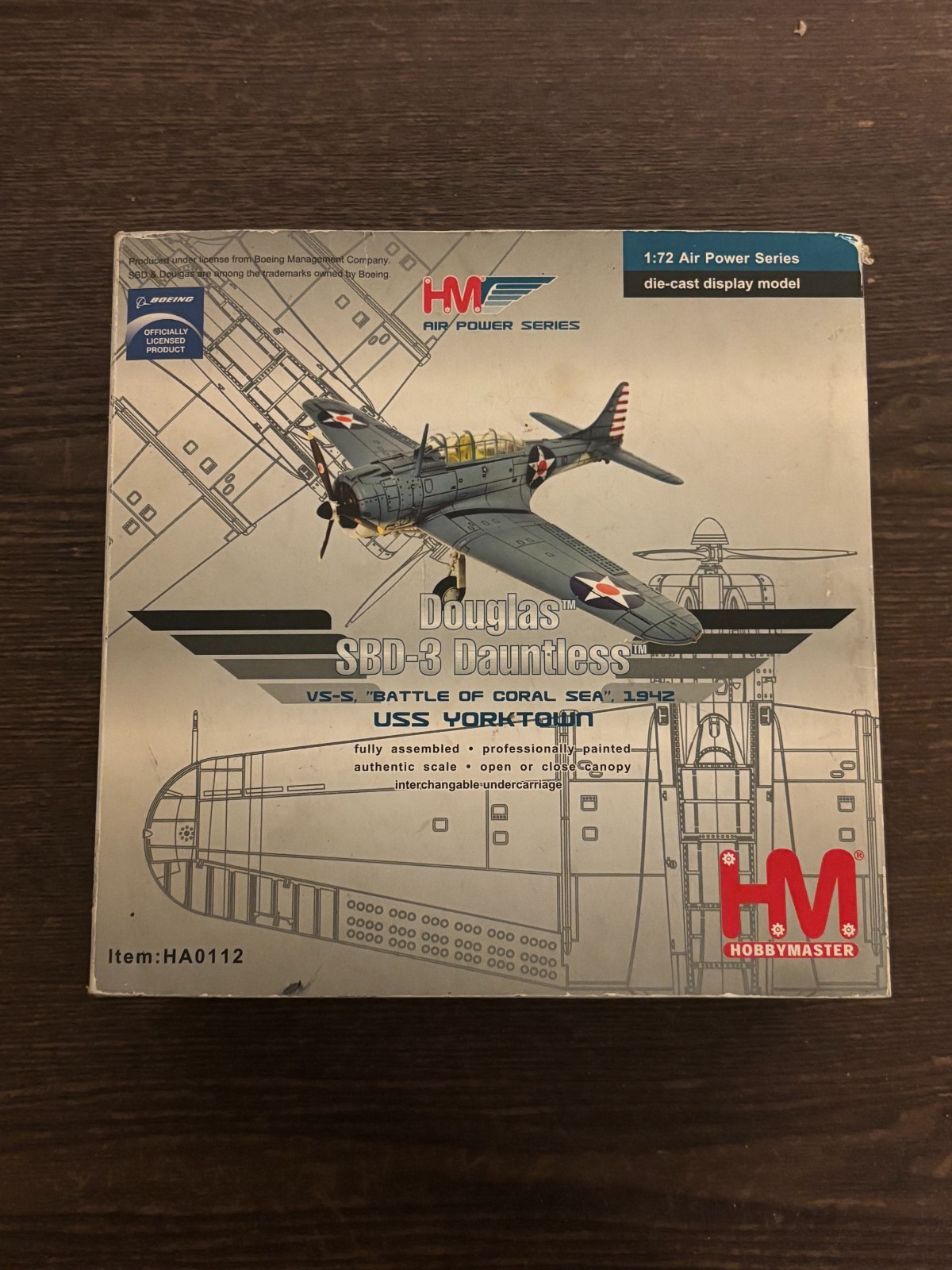 2006 Hobby Master Douglas SBD-3 Dauntless USS Yorktown 1942 1:72 Replica