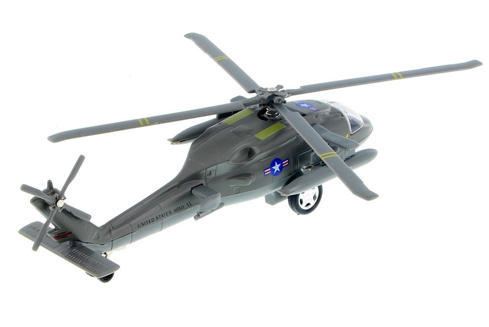 3PC SET: 8″ Black Hawk Helicopter Diecast Army Military Model Airplane Toy