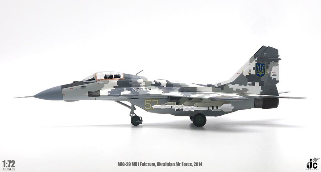 JC Wings 1:72 Ukrainian Air Force Mikoyan MiG-29 MU1 Fulcrum Yellow 57